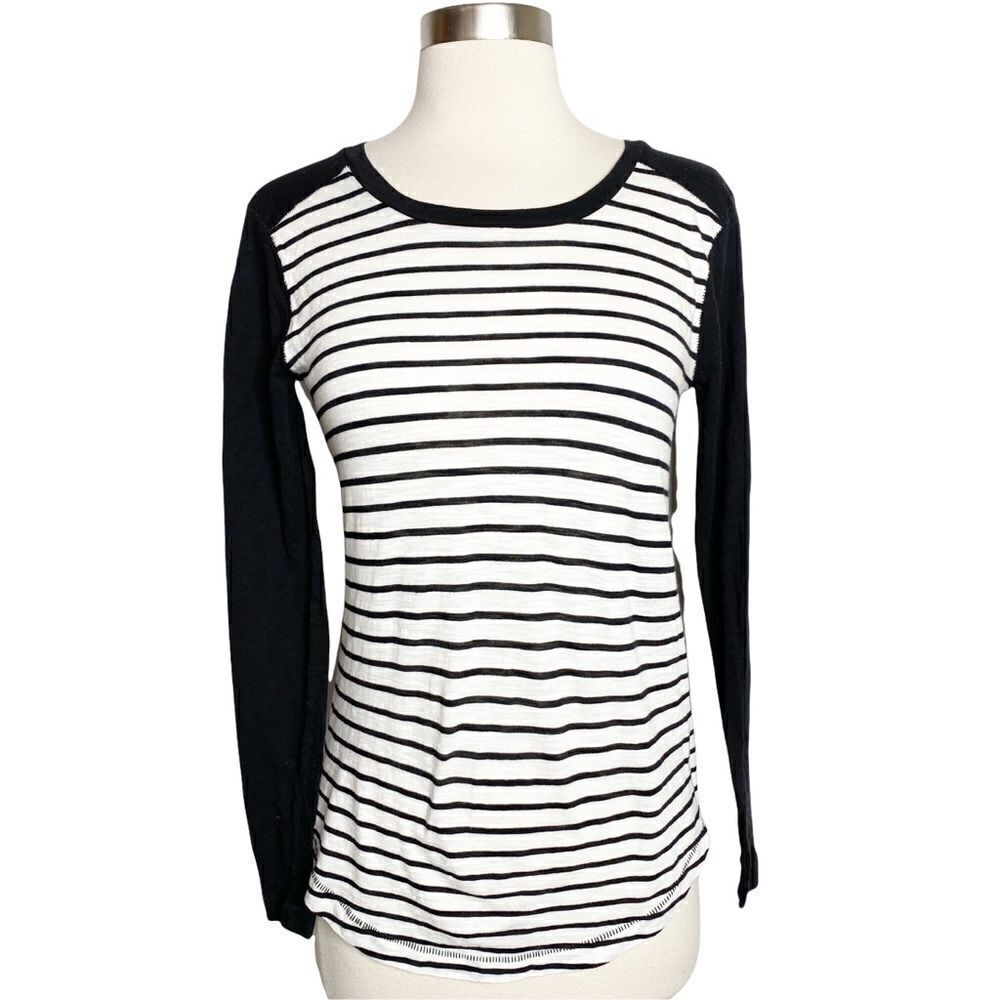 Madewell Striped Long Sleeve Top - XXS